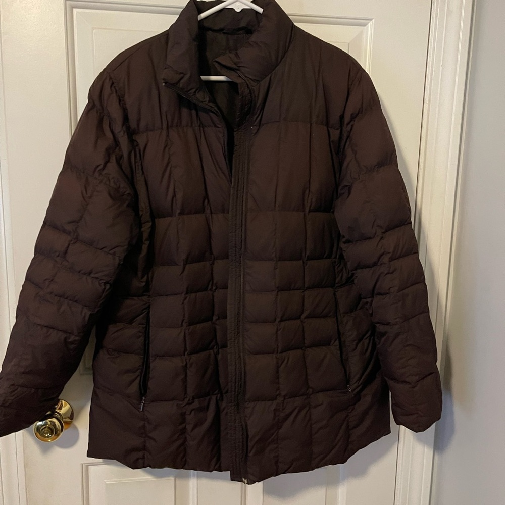 Lands' End Women's Brown Puffer Jacket